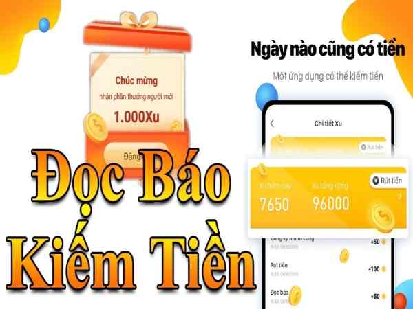 App đọc báo kiếm tiền 